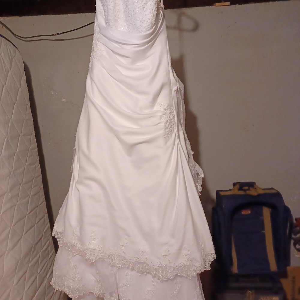 David's bridal strapless wedding dress - Picture 6 of 6